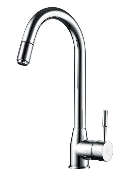 ברז נשלף גבוה למטבח מצב זרימה אחד דגם 12161 ניקל  