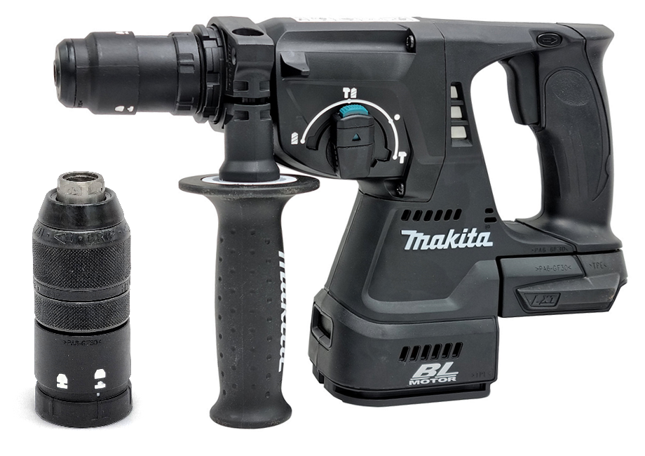 פטישון נטען שחור 24 מ"מ 18V עם ראש מתחלף מנוע ללא פחמים דגם DHR243BZ