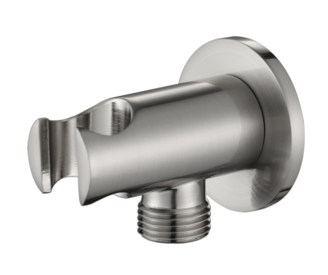 נקודת מים עגולה + מתלה דגם 0061 ניקל מוברש 