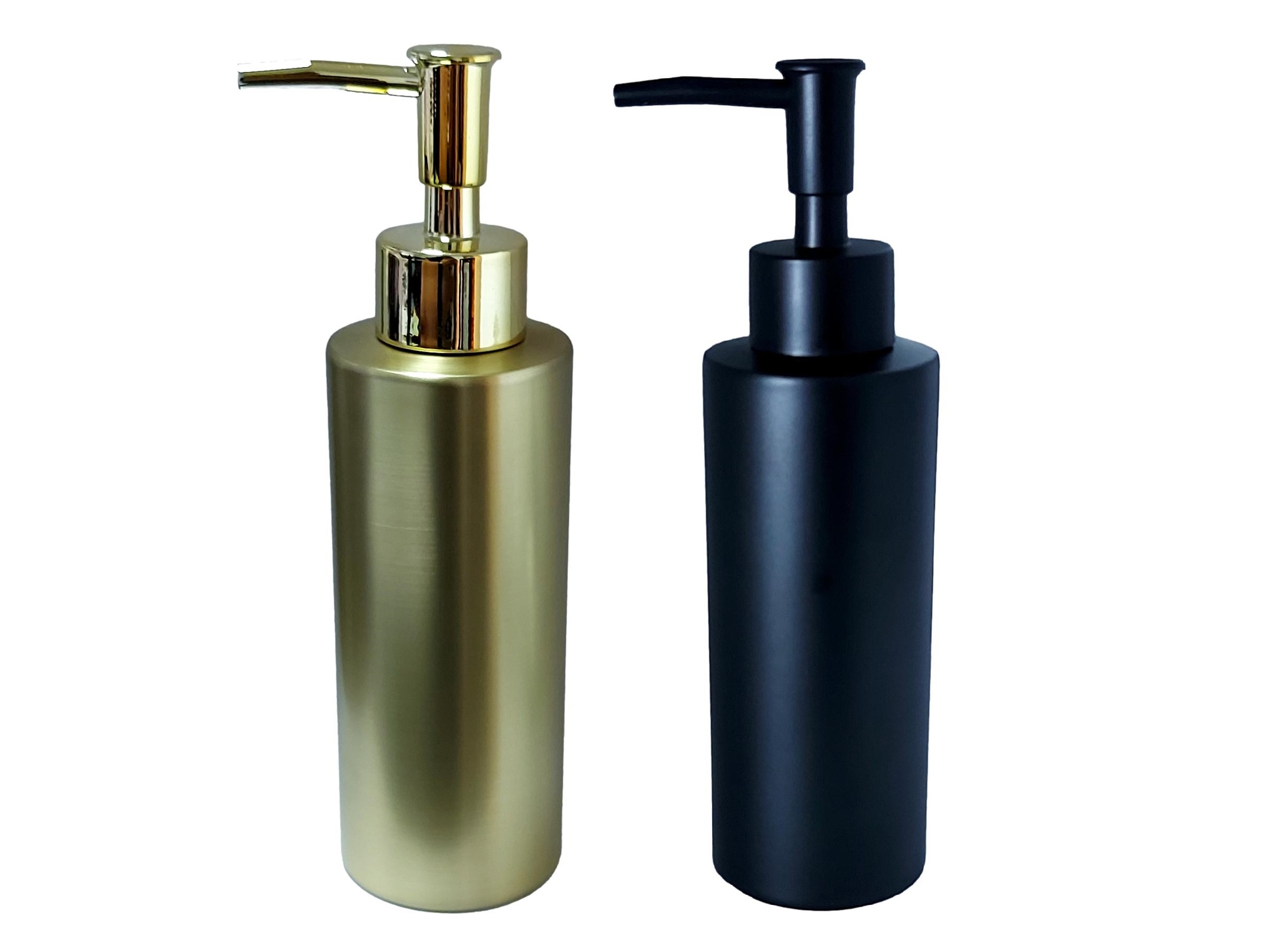 דיספנסר לסבון עגול שחור מט / זהב