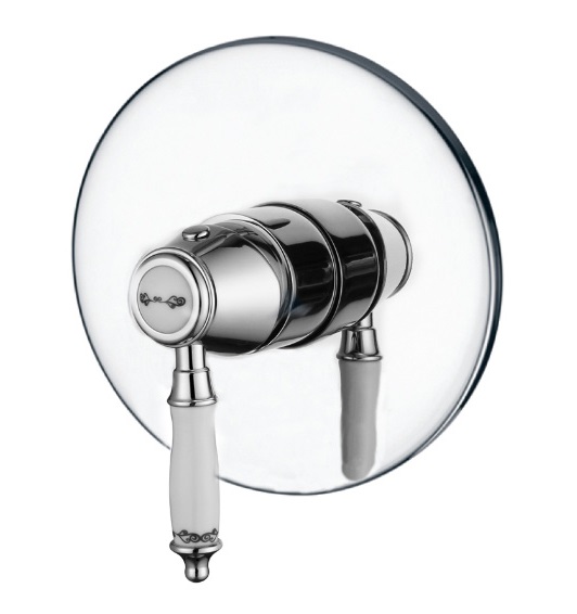 אינטרפוץ 3 דרך קומפלט בשילוב פורצלן דגם 6006 ניקל בשילוב לבן