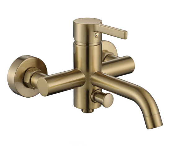 סוללה לאמבטיה עם מעביר קרמי דגם 80824 זהב מוברש 