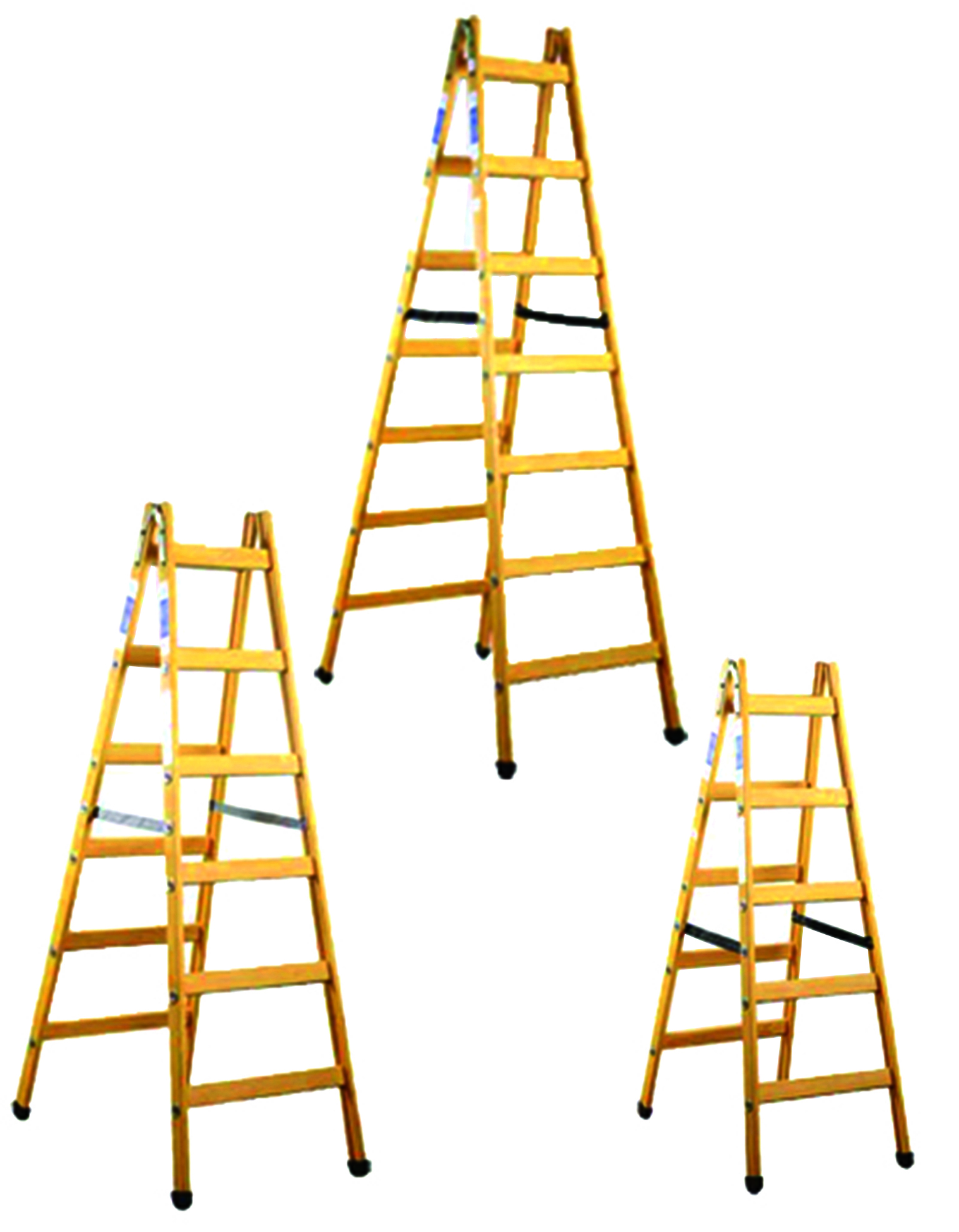 סולם עץ כפול מקצועי - 4-8 שלבים
